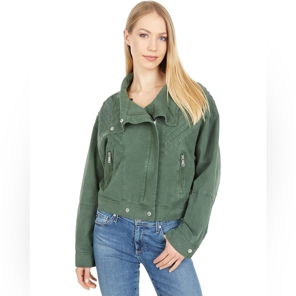 Avec Les Filles | Washed Cotton Envelope Jacket Khaki/Green